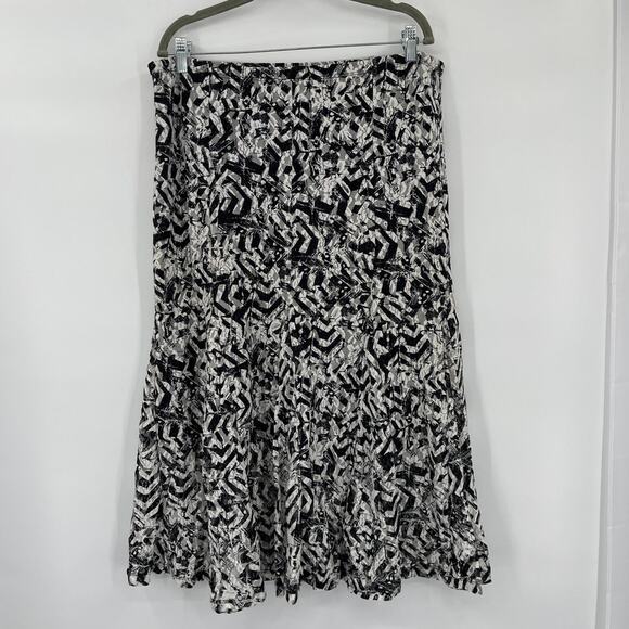 JM Collection Mesh Maxi Skirt Sz L Y2K Artsy Academia Festival Abstract Retro - Picture 10 of 10